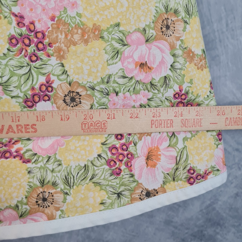 Floral Wrap Skirt Womens M Multicolor Cotton Canvas Lined Midi Handmade - Picture 9 of 16